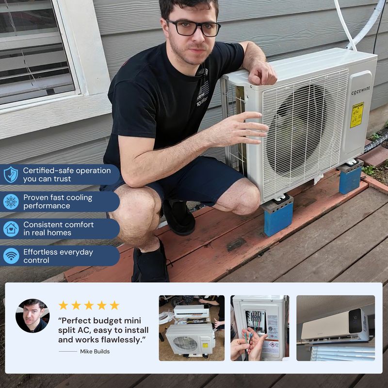 12000 btu mini split AC unit, providing customized comfort and fast cooling in every room