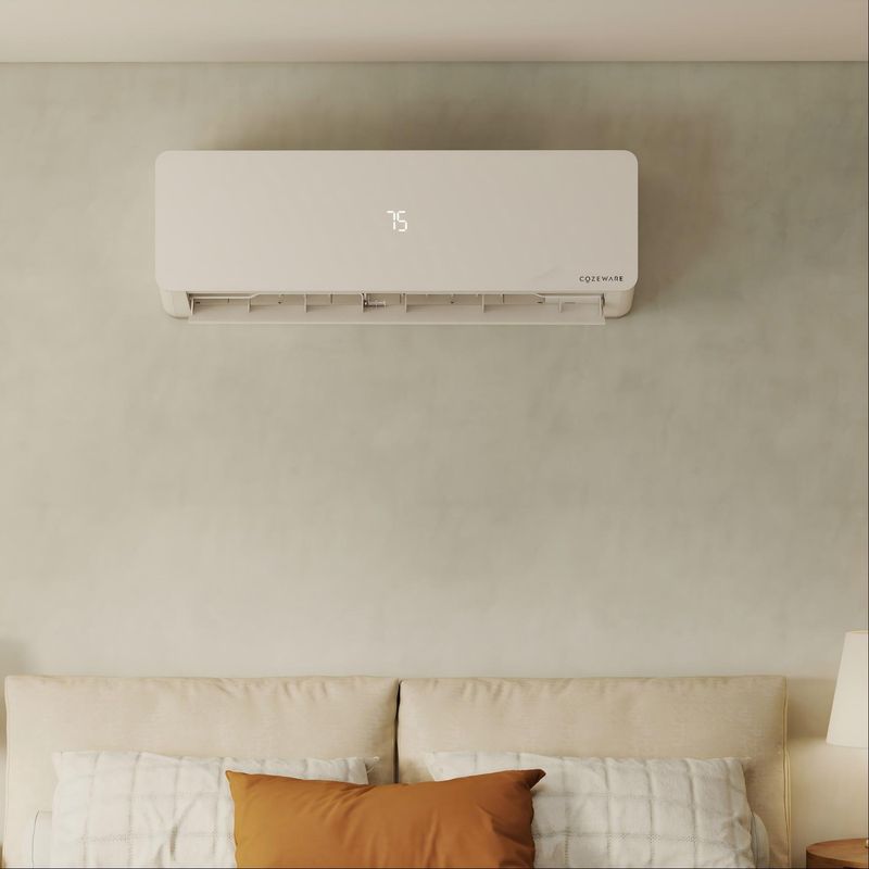 COZEWARE Enduring Series 12000 BTU Mini Split Air Conditioner with Heat Pump, 230V