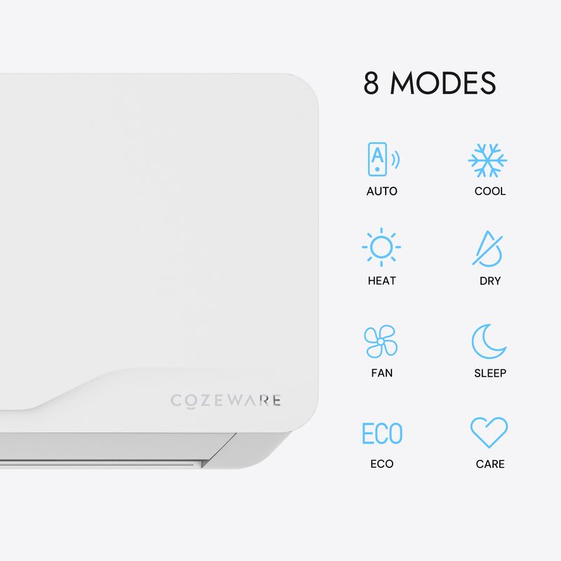 8 modes of ductless air conditioner
