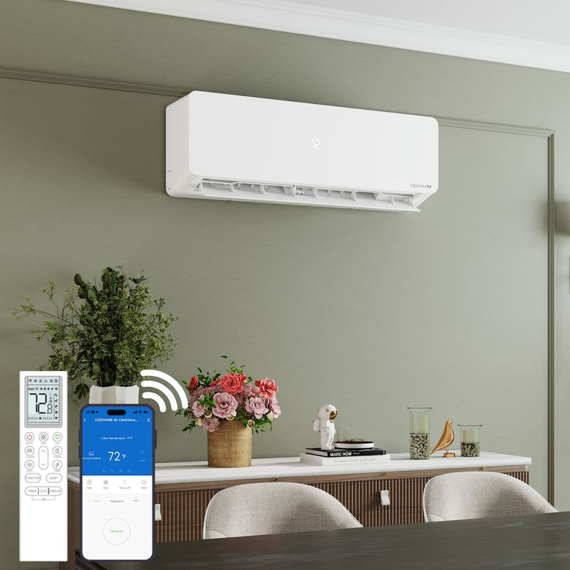 COZEWARE Enduring Series 12000 BTU Mini Split Air Conditioner with Heat Pump, 115V