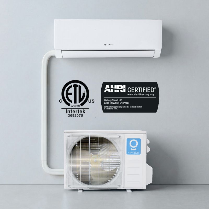 certifications of 24000 btu mini split with AI