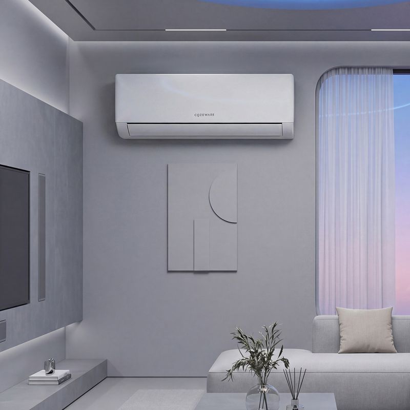 18000 btu mini split with AI in living room