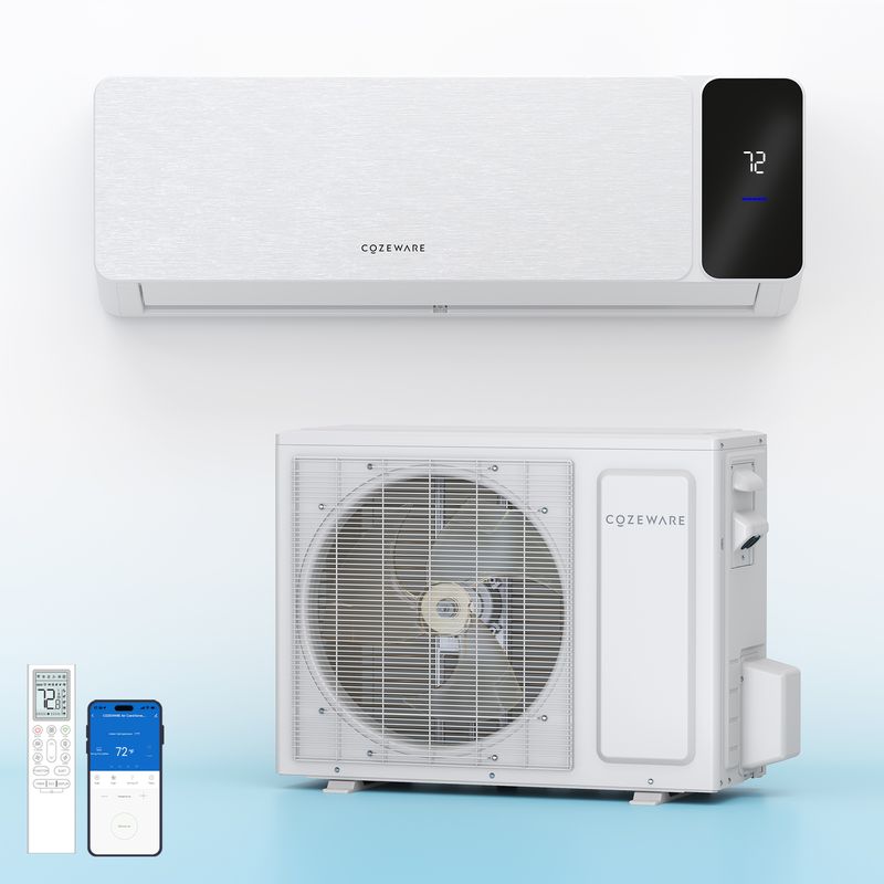 Wall-mounted Cozeware 24000 btu mini split AC, energy-efficient inverter air conditioner