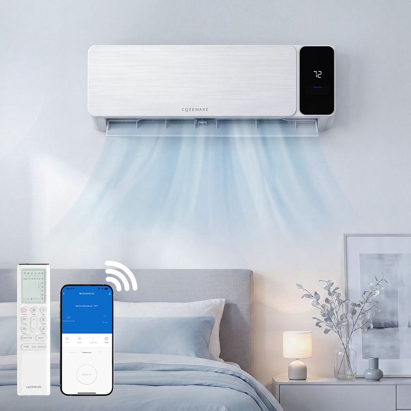 COZEWARE Visio Series 12000 BTU 20 SEER2 Ductless Mini Split AC with Heat Pump, 115V