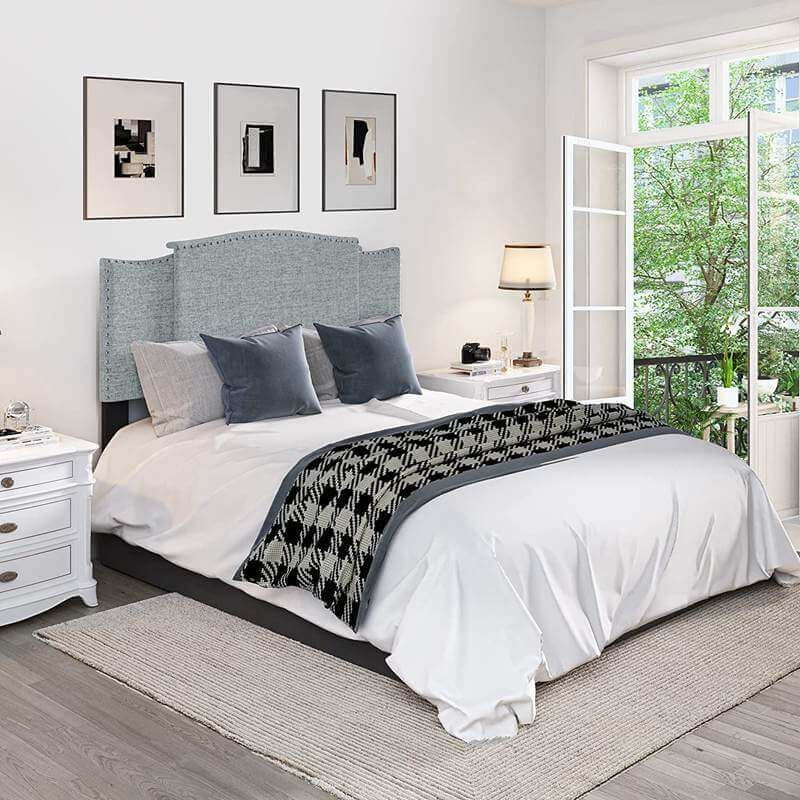 Yitahome Arched Upholstered Headboard Light Grey