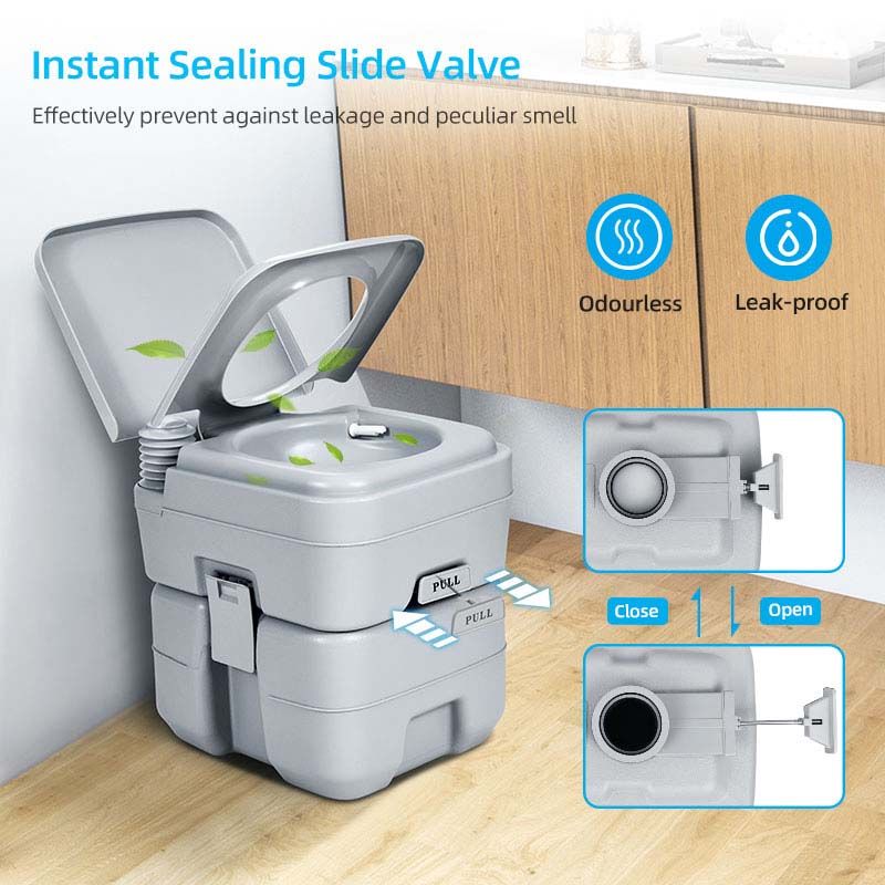 YITAMOTOR Portable Camping Toilet - 3.2 Gallon With Odor-Sealing Valve