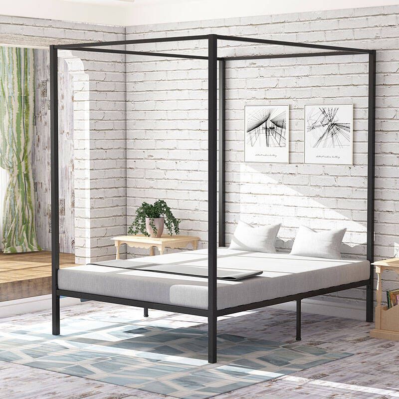 Yitahome Metal Queen Size Canopy Bed Frame