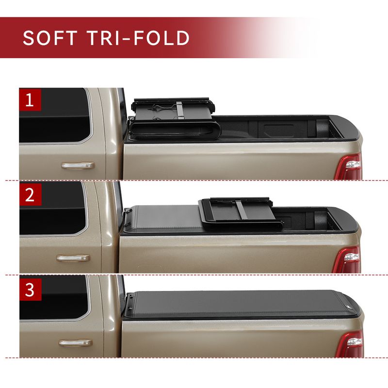 thumbnail image 2 of Leer 630102 - 13-21 Nissan Frontier Reinforced Soft Folding Tonneau Co – Complete Street Performance 2 of 10