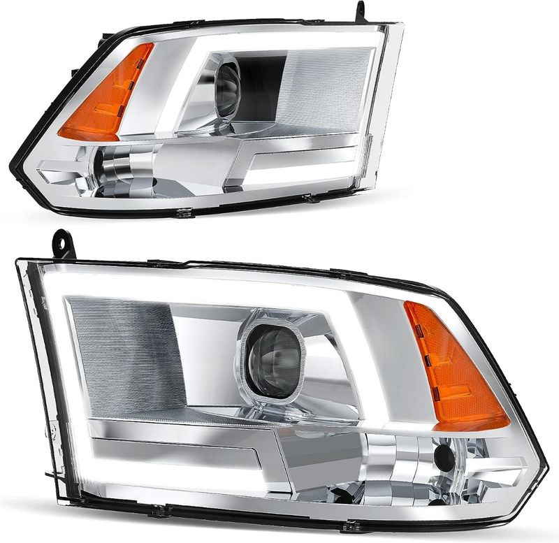  Headlights For 2009-2012 Dodge Ram 1500 2500 3500HD