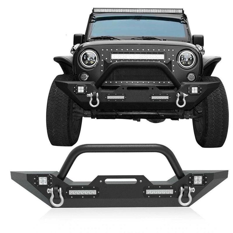 Front Bumper for 2007-2018 Jeep Wrangler JK Rock Crawler-YITAMOTOR