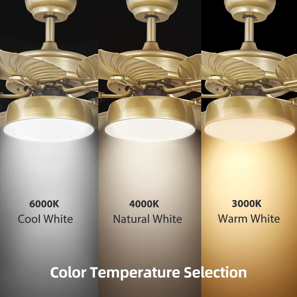 Yitahome | Ceiling Fans with Lights Remote Palm Leaf Blades