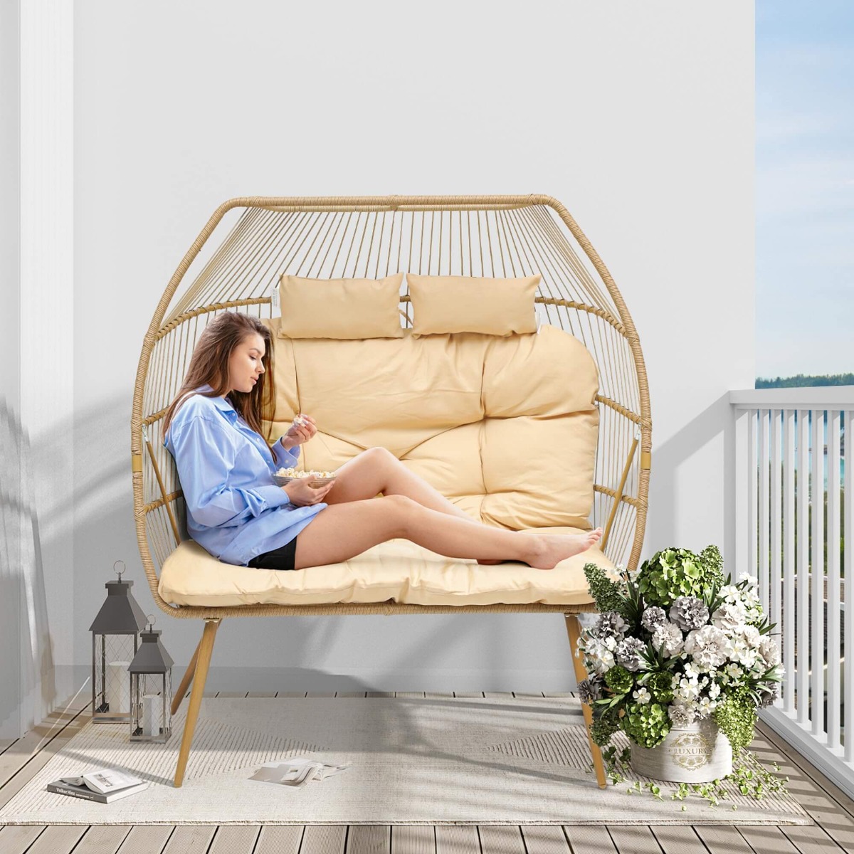 2 person egg chair