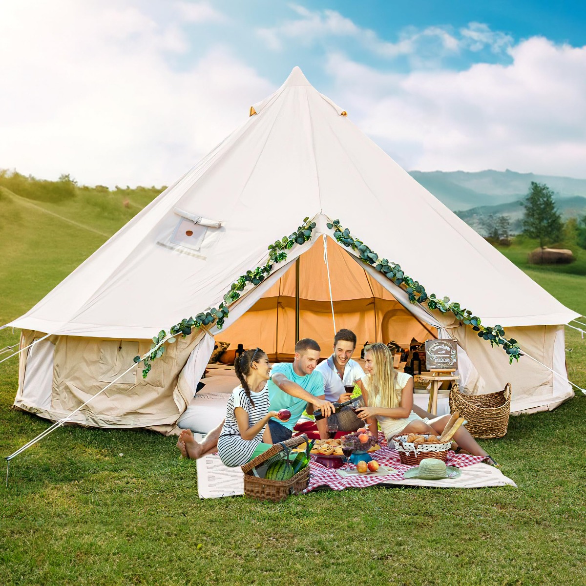 Yitahome | Camping Bell Tent 6M/20 ft 4 Seasons Mongolian