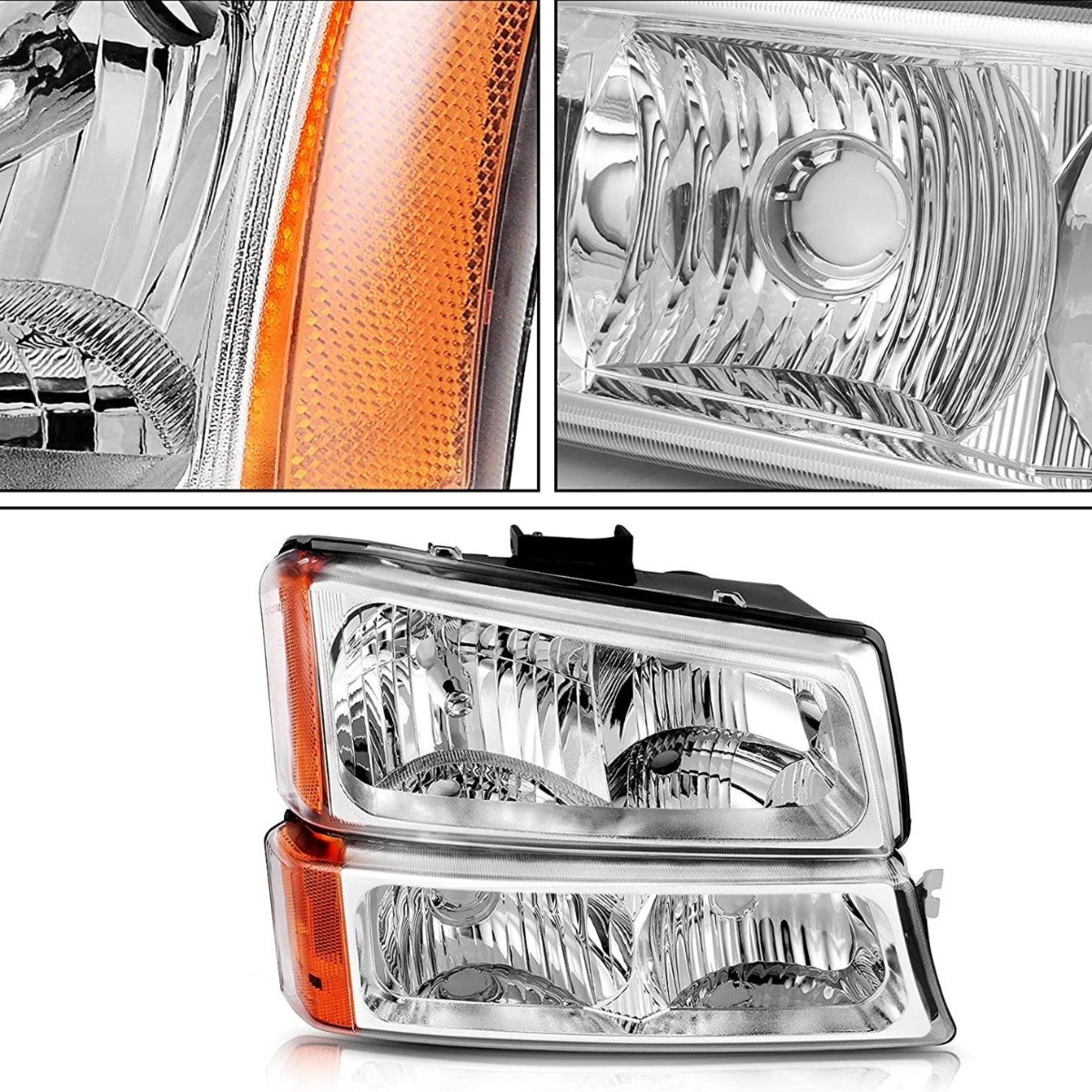 YITAMOTOR® 2003-2006 Chevrolet Silverado LED DRL Headlights Clear Le - Foto 2