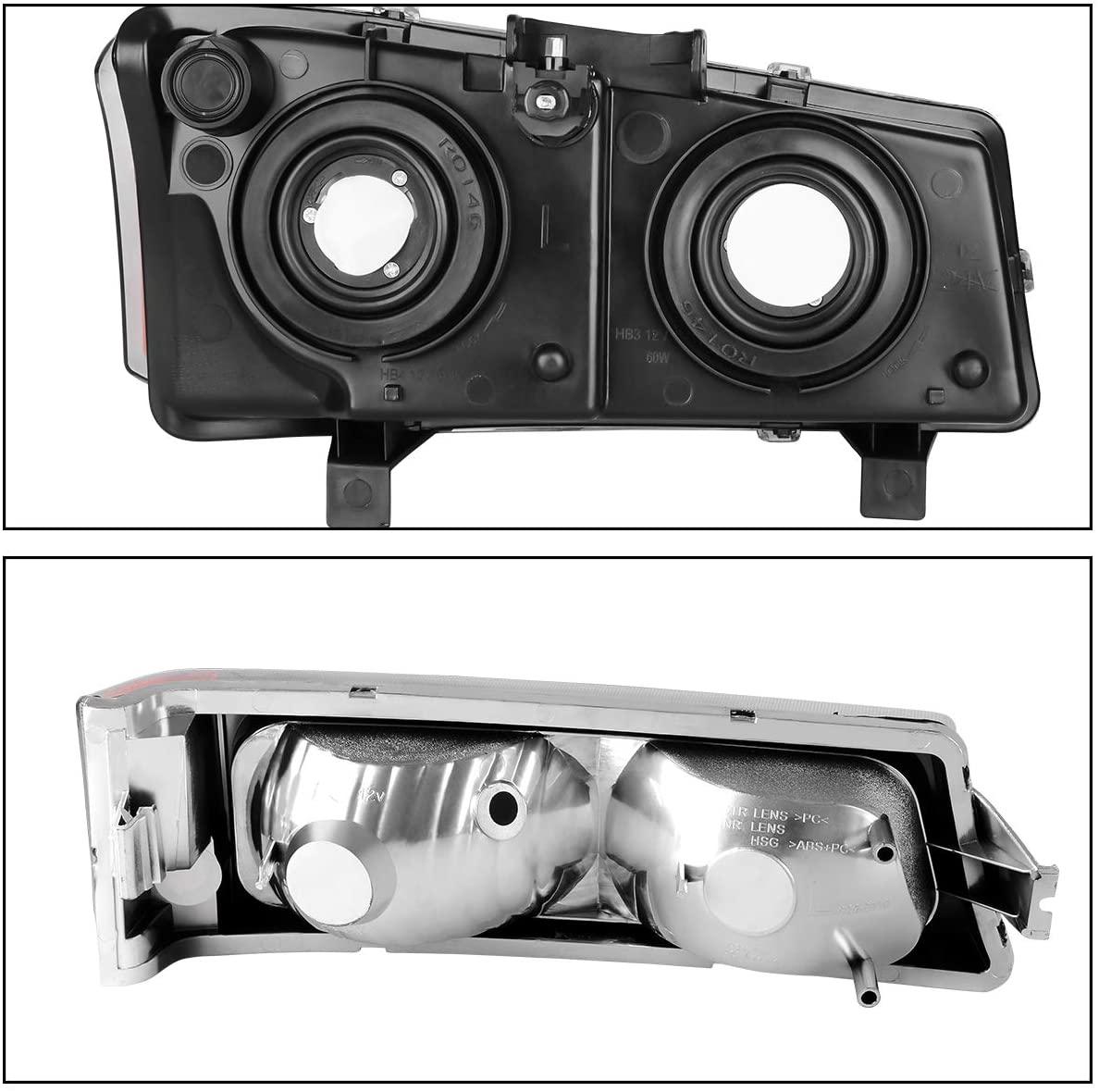 Side view of YITAMOTOR® 2003-2006 Chevrolet Silverado 1500/2500HD Chrome Housing Headlight Assembly + Taillights