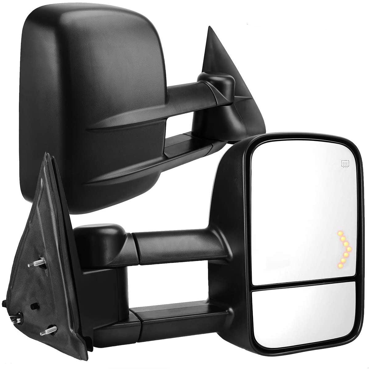 Perauparts Power Heated Towing Mirrors For 2003-2006 Chevy Silverado & GMC Sierra 1500/2500/3500 - With Turn Signal & Puddle Light