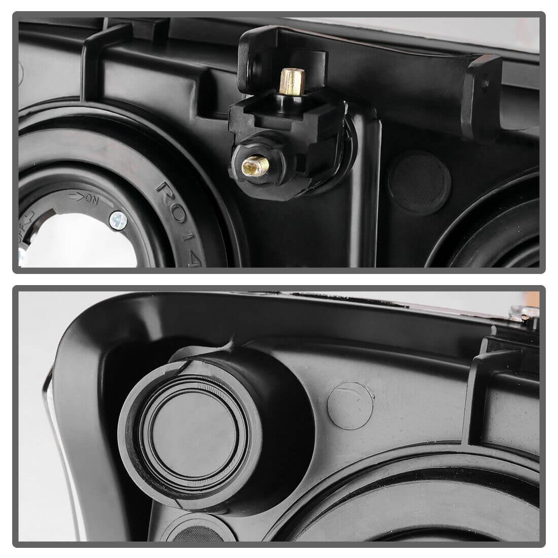 Side view of YITAMOTOR® 2003-2006 Chevy Silverado 1500 2500 Black Headlights + Smoke Tail Lights Set