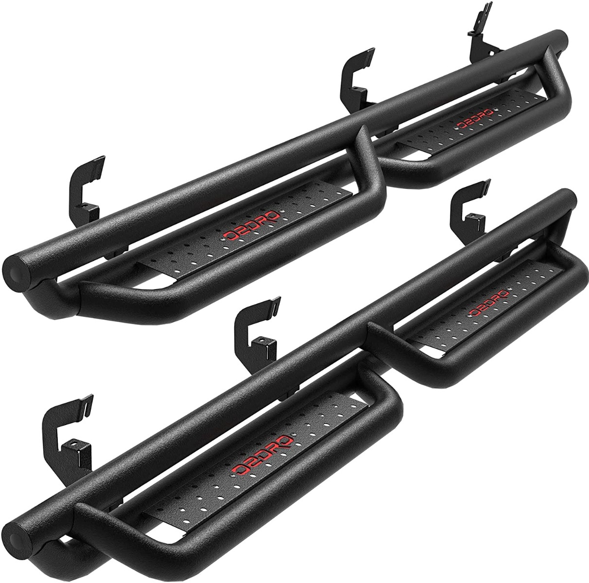 Side view of OEDRO 6'' Running Boards for 2007-2018 Silverado/Sierra 1500 Crew Cab & 2007-2019 2500/3500HD(Incl. Diesel Model)