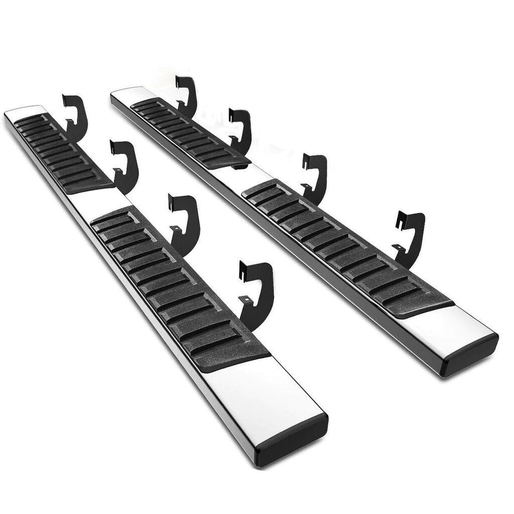 Side view of YITAMOTOR® 6 inches Running Boards For 2007-2018 Silverado/GMC Sierra 1500 & 2500HD 3500HD Crew Cab, 2019 Silverado/Sierra 2500HD 3500HD Side Step Ner