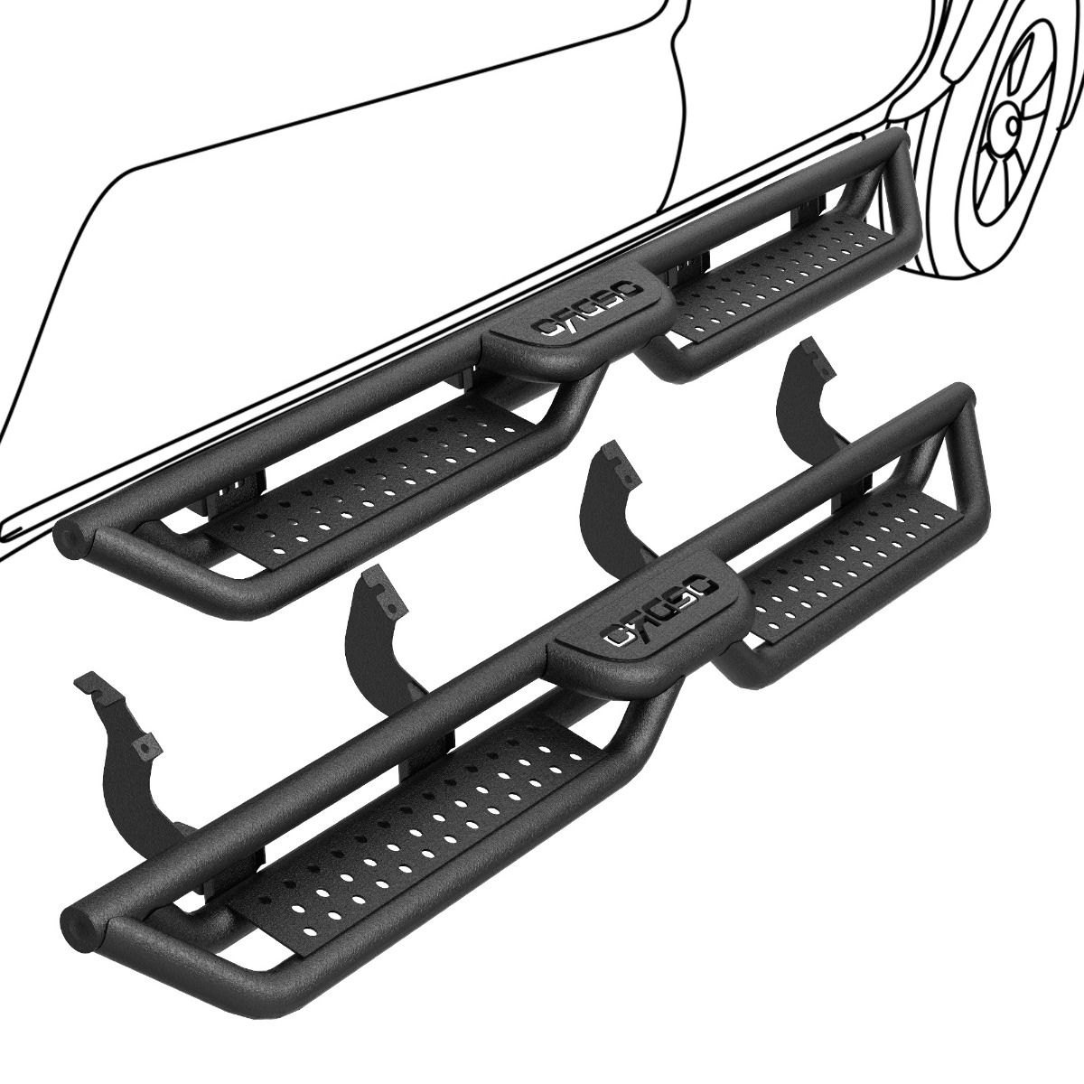 thumbnail image 2 of Running Boards For 2022-2024 2025 Toyota Tundra CrewMax Drop Side 2 of 14