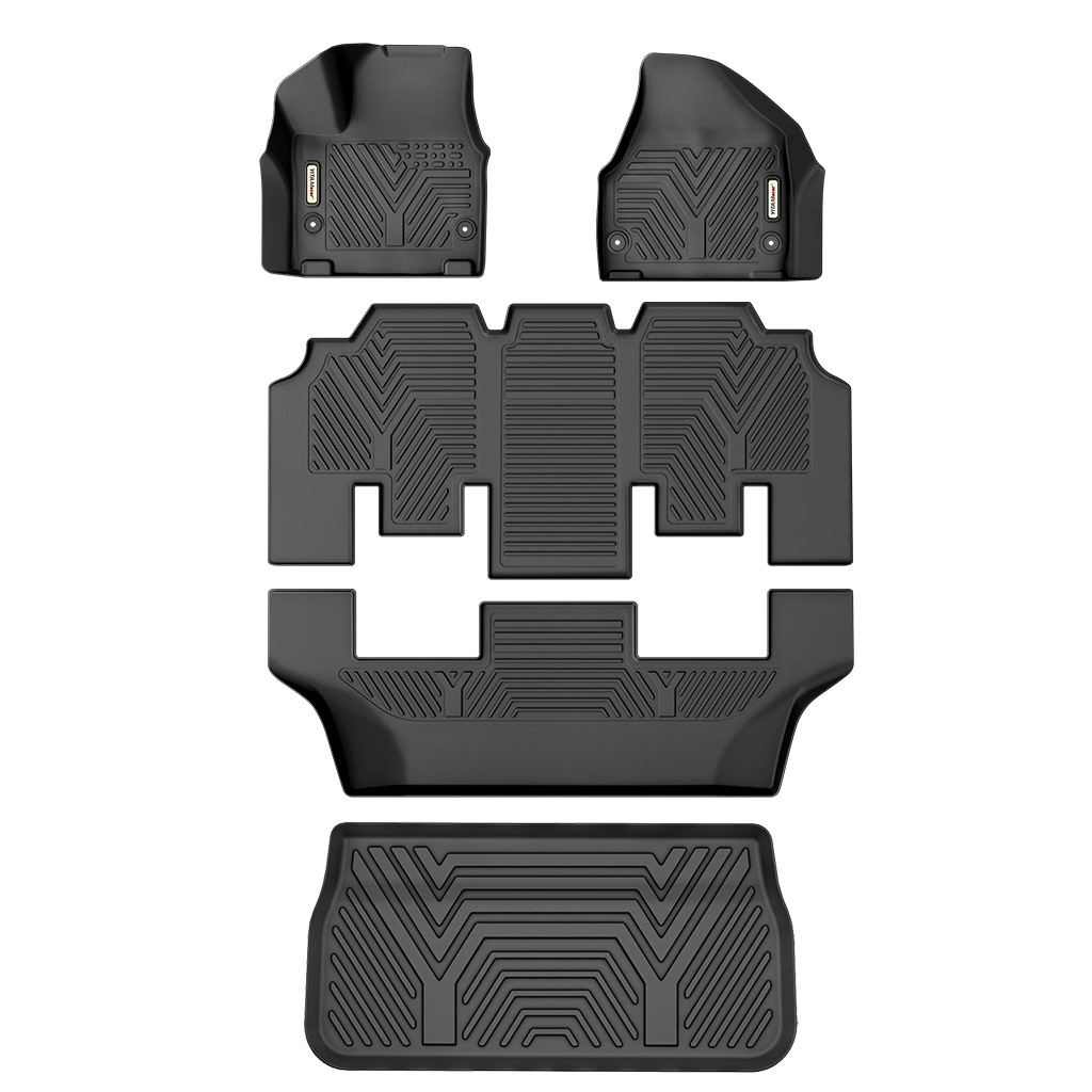 YITAMOTOR® 2017-2026 Chrysler Pacifica (No Hybrid Models) Cargo Liner Floor Mats, All-Weather Protection