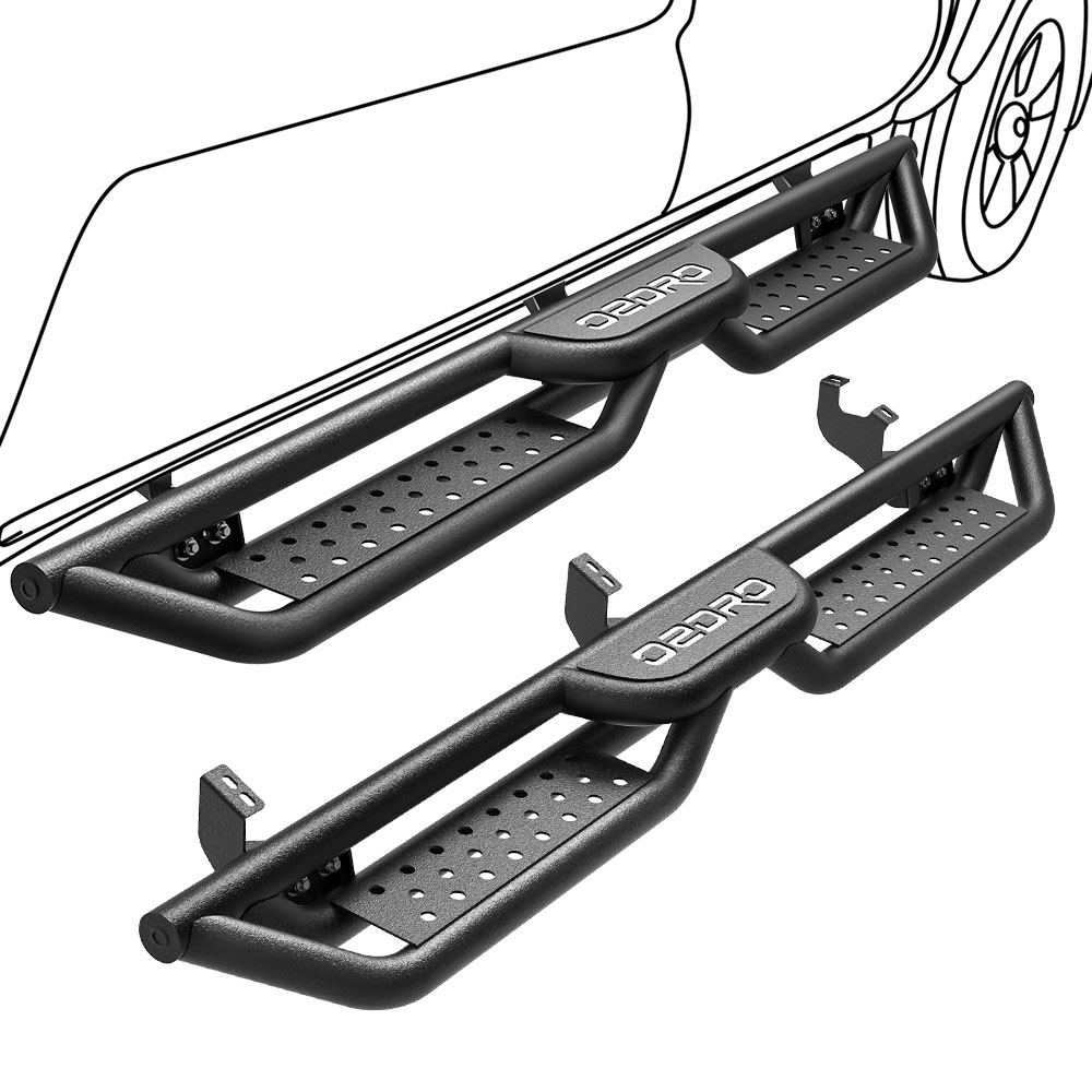 Side view of OEDRO 6 Inch Running Boards Compatible with Toyota 4Runner 2010-2024 Trail Edition,2014-2023 SR5/TRD Pro,Bolt-on Side Steps Steel Nerf Bar