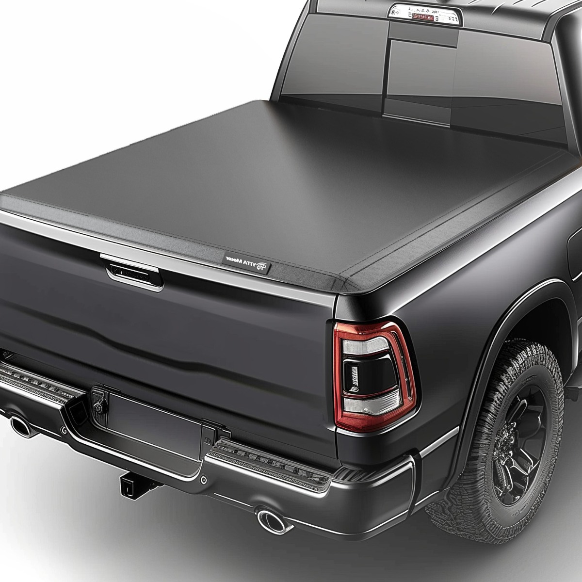 YITAMOTOR Soft Quad Fold 09-25 Ram 1500 Classic/New body, Fleetside 5.7 ft Bed Without Rambox Truck Bed Tonneau Cover