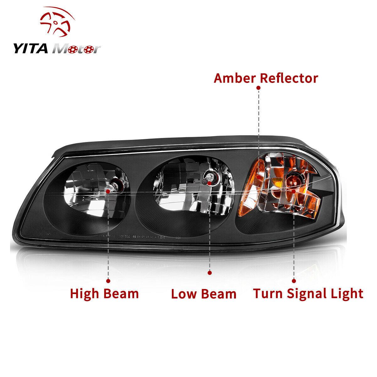 2000-2005 Chevrolet Impala Dual Halo Projector Headlights (Glossy Black  Housing/Smoked Lens) - Spec-D Tuning, image size:1200x1200
