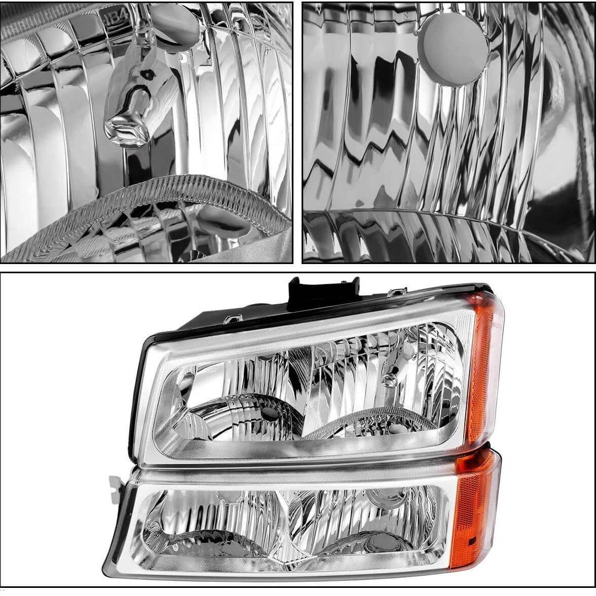 Side view of YITAMOTOR® 2003-2006 Chevy Silverado/2007 Chevrolet Silverado Classic Headlight Assembly and Tail Lights Combo Set