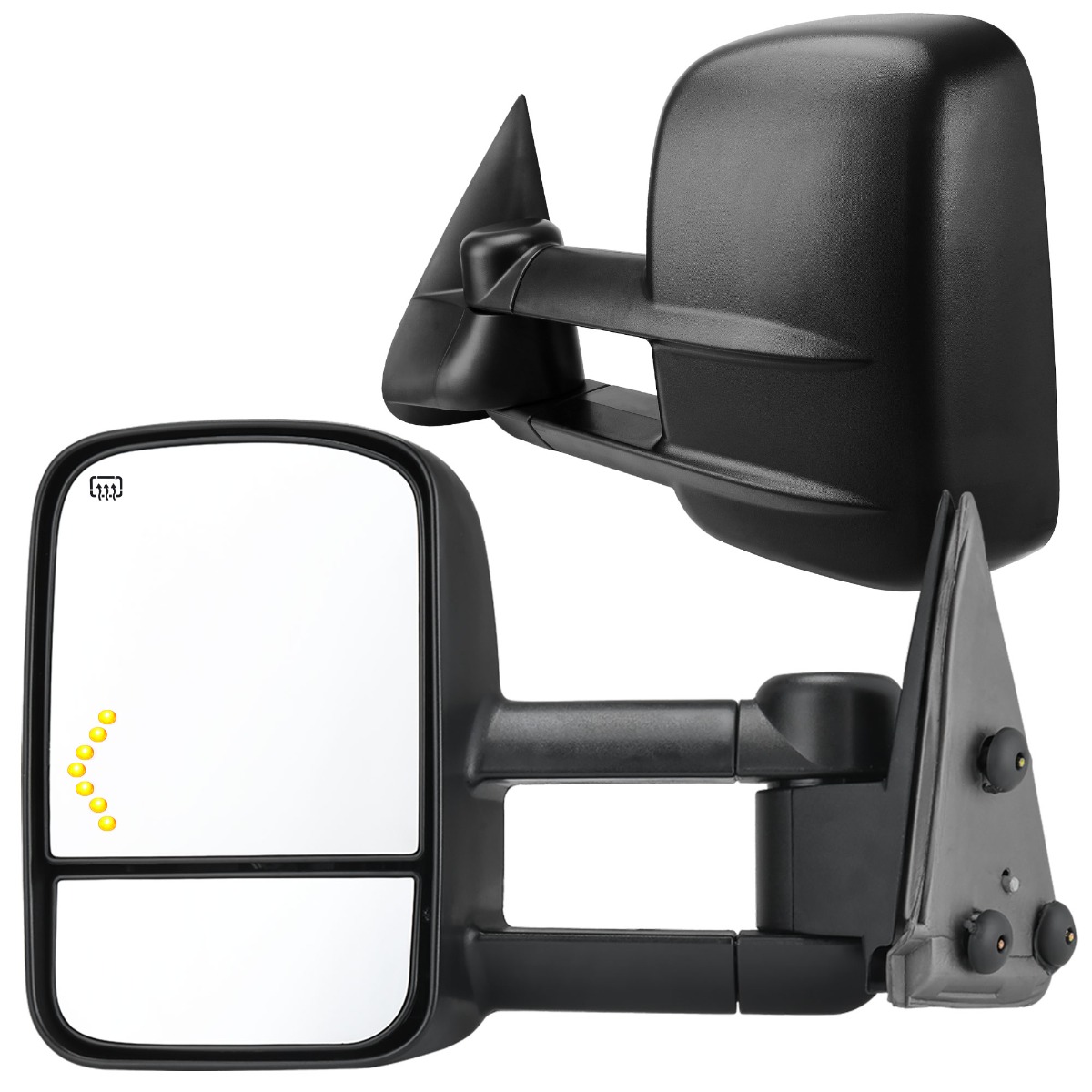 YITAMOTOR® 2007-2013 Chevy Silverado GMC Sierra Cadillac Yukon Tahoe Towing Mirrors, Power Heated w/ Turn Signal
