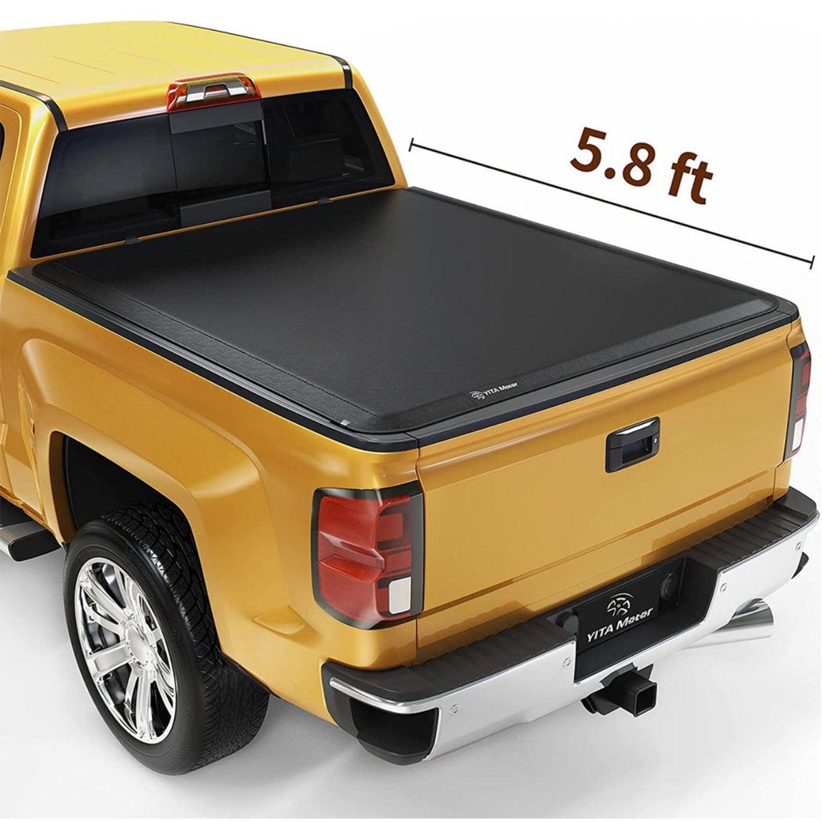 YITAMOTOR® 2014-2018 Chevy Silverado / GMC Sierra 1500 5.8ft Fleetside Bed Soft Roll Up Truck Bed Tonneau Cover