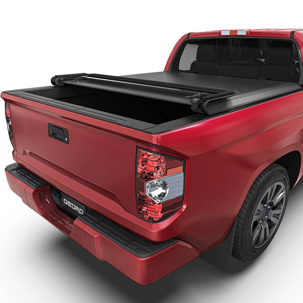 OEDRO 6.5FT Soft Quad Fold Tonneau Cover for 2022-2026 Toyota Tundra (Excludes Trail Edition) | 6.5 Feet Bed | OEM Deck Rail System Easy Installation
