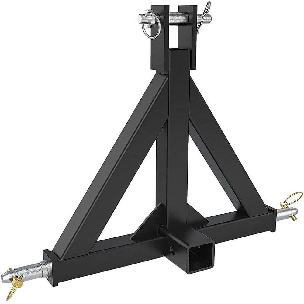 Side view of YITAMOTOR® 2" Receiver 3 Point Quick Trailer Hitch Adapter Category 1 Tractor