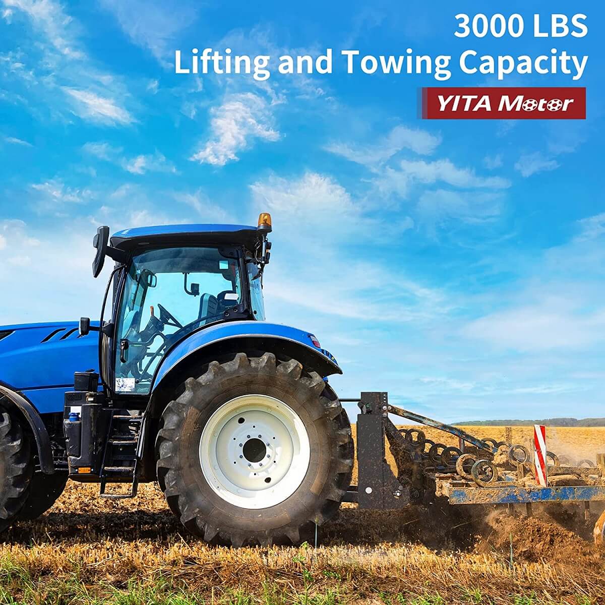 Side view of YITAMOTOR® 3 Point Quick Hitch Adapter Attach For Category 1 Tractor 3000lb
