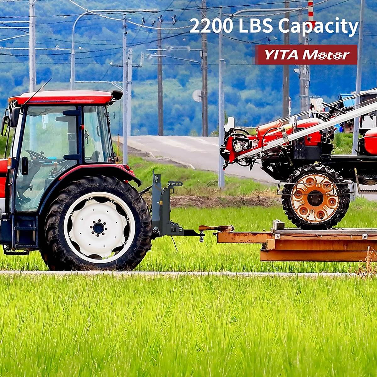 Side view of YITAMOTOR® 3 Point Quick Tach Adapter Universal Skid Steer Quick Attach Conversion Adapter Fit for 3 Point Cat 1 Tractor