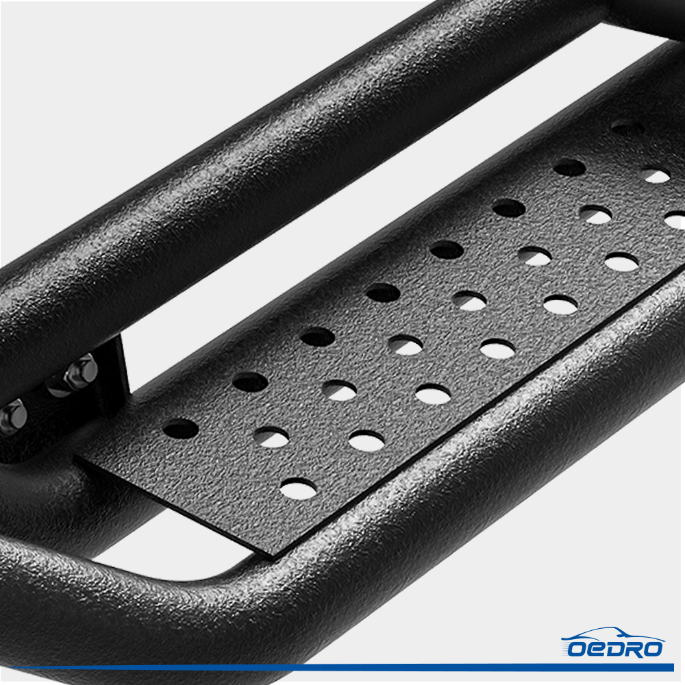 Side view of OEDRO 6" Running Boards Steps Nerf Bars for 2005-2023 Toyota Tacoma Double Cab(4 Full doors Size=1:0.75)