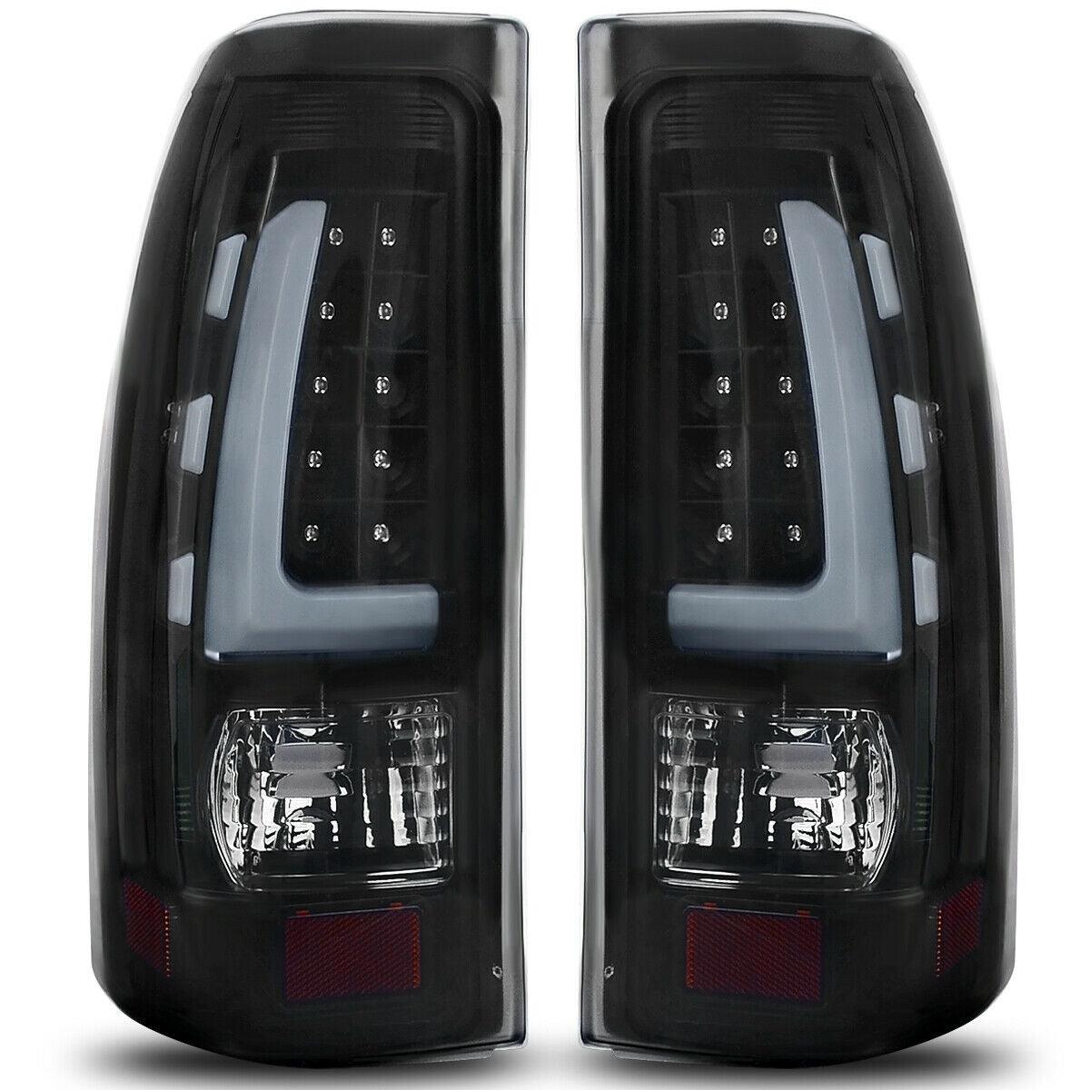 Side view of YITAMOTOR® For 1999-2002 Chevy Silverado 1500 2500 3500 Headlights + LED Tail Lights