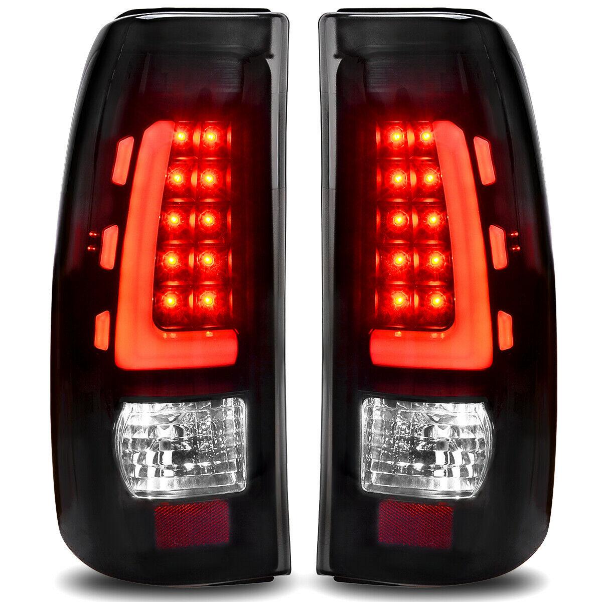 Side view of YITAMOTOR® For 1999-2002 Chevy Silverado 1500 2500 3500 Headlights + LED Tail Lights