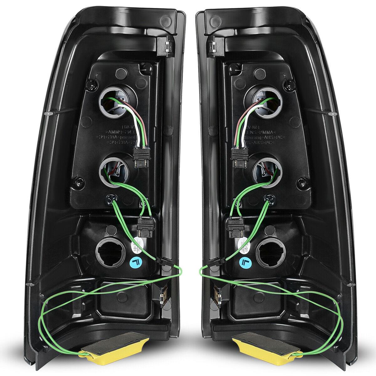 Side view of YITAMOTOR® For 1999-2002 Chevy Silverado 1500 2500 3500 Headlights + LED Tail Lights