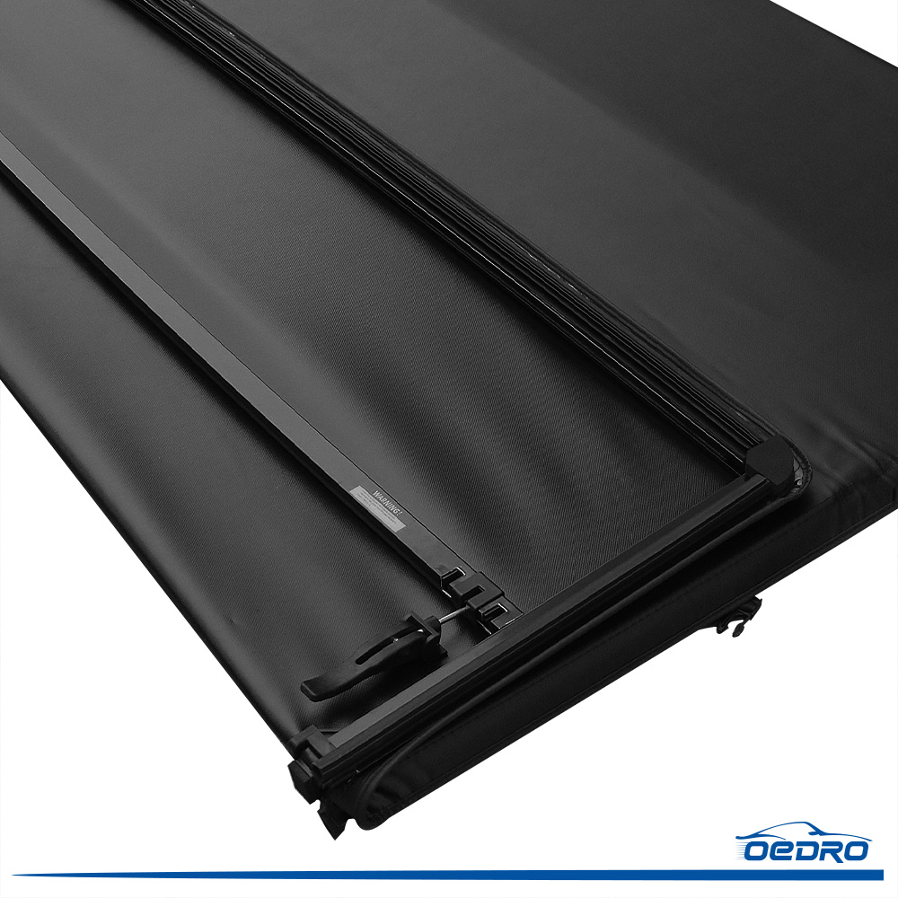 Side view of 6ft Soft Tri-fold Tonneau Cover for 2016-2022 Toyota Tacoma | OEDRO®