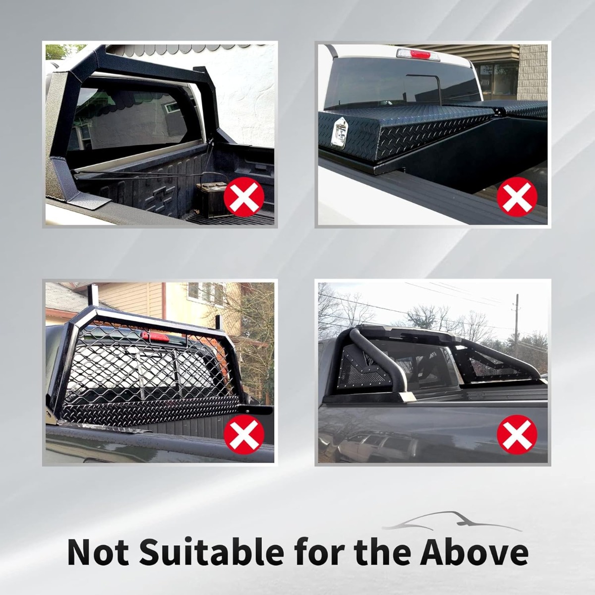 Side view of OEDRO 5FT FRP Hard Tri-fold Tonneau Cover Fold Truck Bed Covers Compatible with 2015-2026 Chevy Colorado/GMC Canyon with 5 Feet Bed