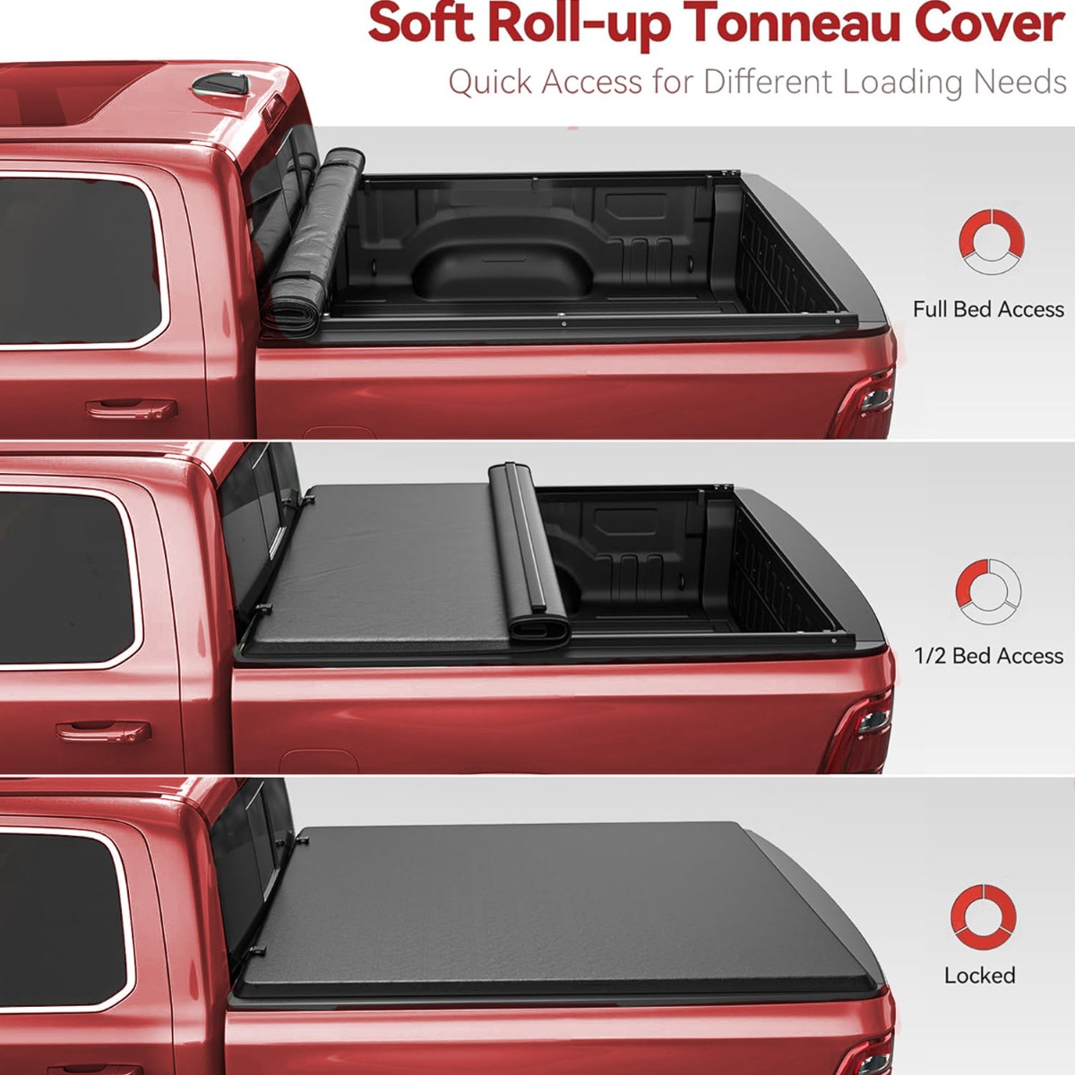 New Popular Soft Rolling Tonneau Cover For Hilux Revo Land Cruiser 200 Dodge Ram 1500