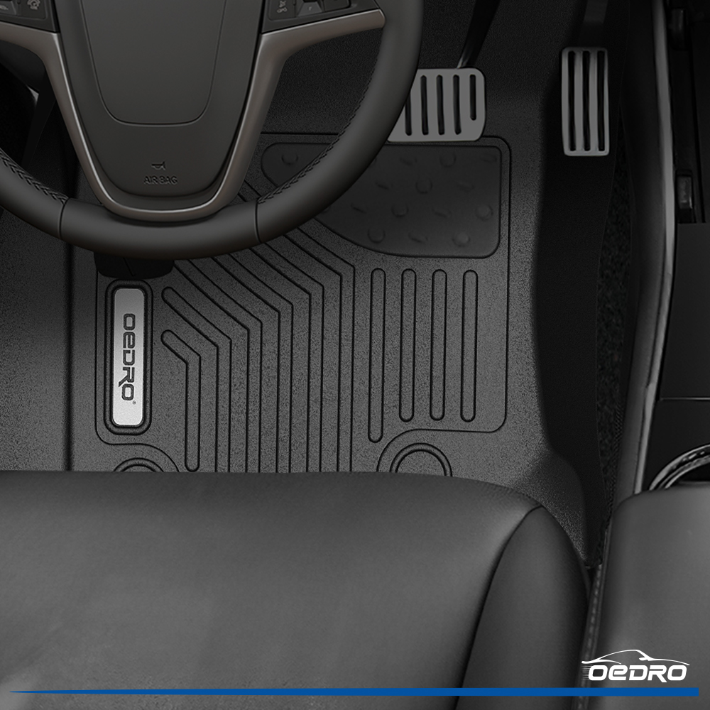 Side view of OEDRO® Floor Mats & Cargo Liners Set for 2013-2024 Toyota 4Runner, Unique Black TPE All-Weather Guard Full Set Liners