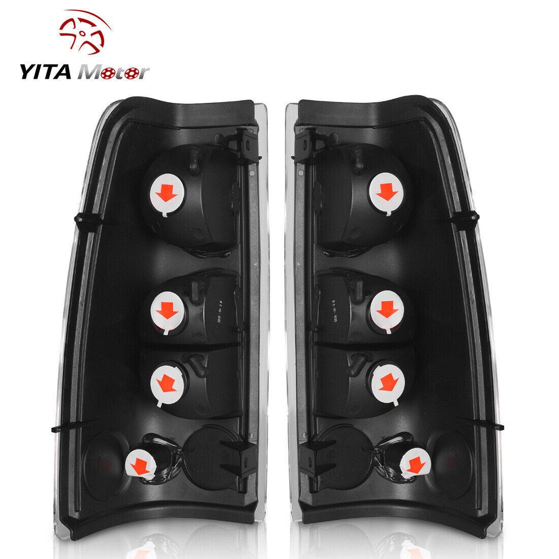 Side view of YITAMOTOR® 2003-2006 Chevy Silverado Chroming Headlight + Black Tail Lights Set