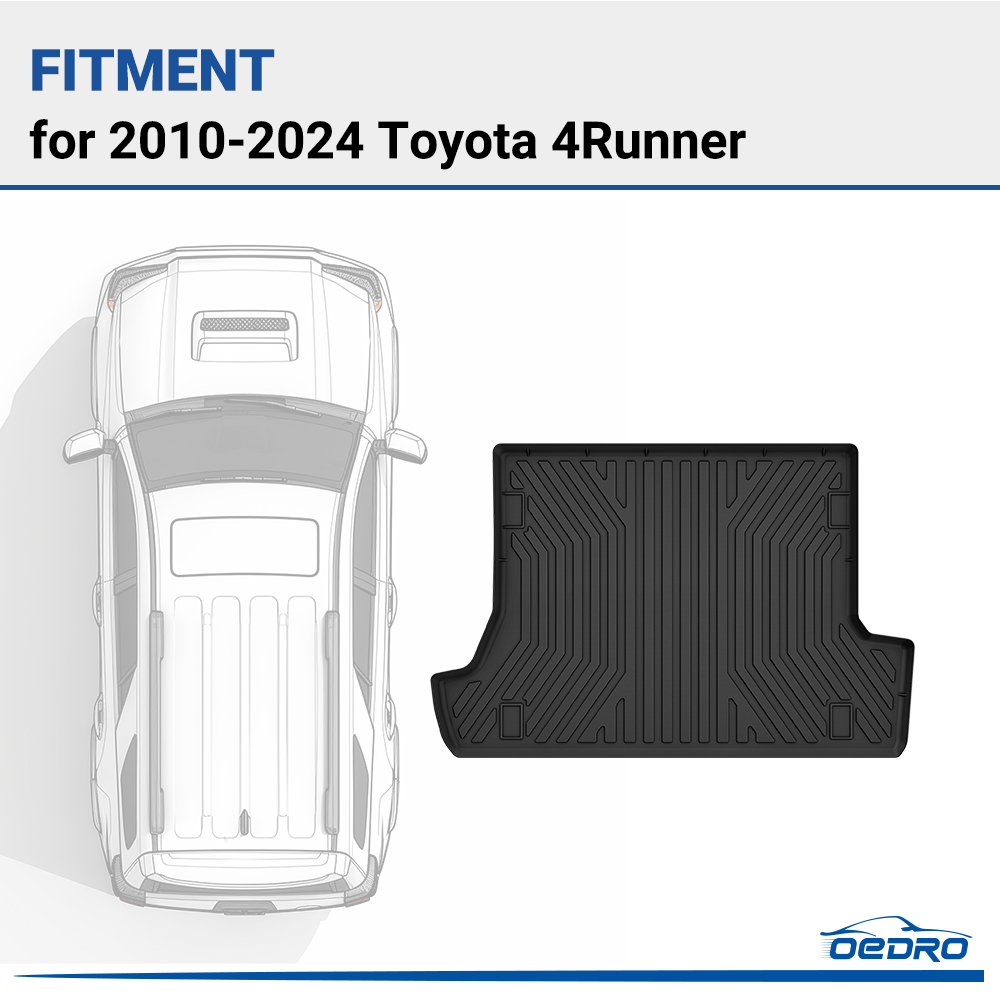 Side view of OEDRO Cargo Liner for 2010-2024 Toyota 4Runner with 3rd Row Seats Floor Mat