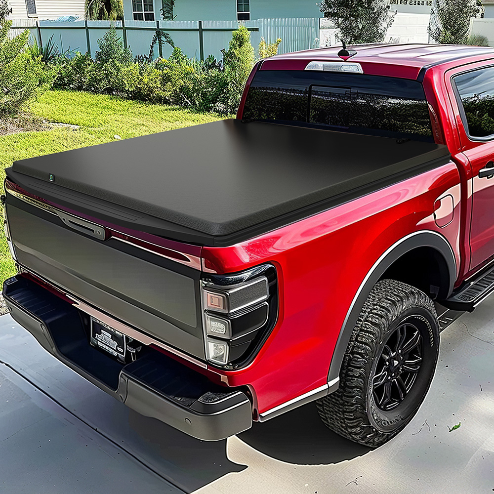 Side view of YITAMOTOR® 2009-2026 Dodge Ram 1500(New Body Style)5.7ft Soft Tri-fold Tonneau Cover Without Rambox