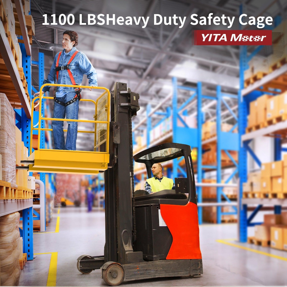 Forklift Fork Extensions Forklift Man Basket 1200LBS Forklift 36&*;x36 Forklift Fork Extensions Forklift Man Basket 1200LBS Forklift 36&*;x36