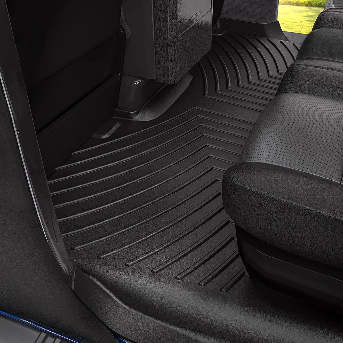 Side view of OEDRO TPE All-Weather Guard Floor Mats & Cargo Liners Set for 2013-2024 Toyota 4Runner Cargo Mat Liners