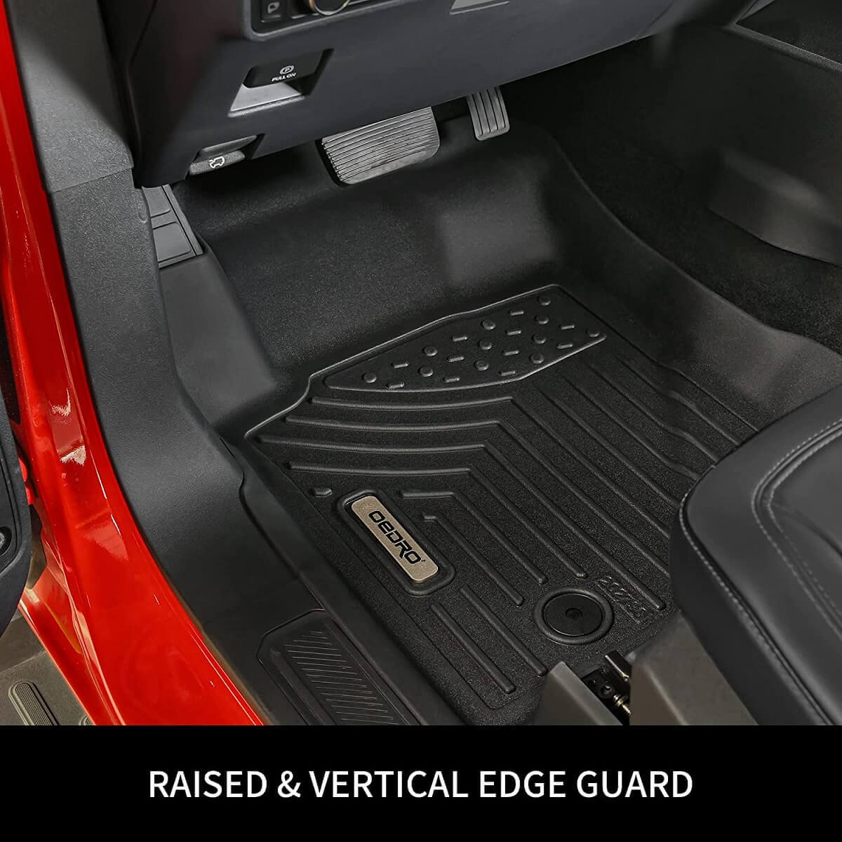 Side view of OEDRO® Floor Mats for 2021-2025 Toyota Sienna (Only for 7 Seat), Custom Fit TPE All Weather Car Floor Liners