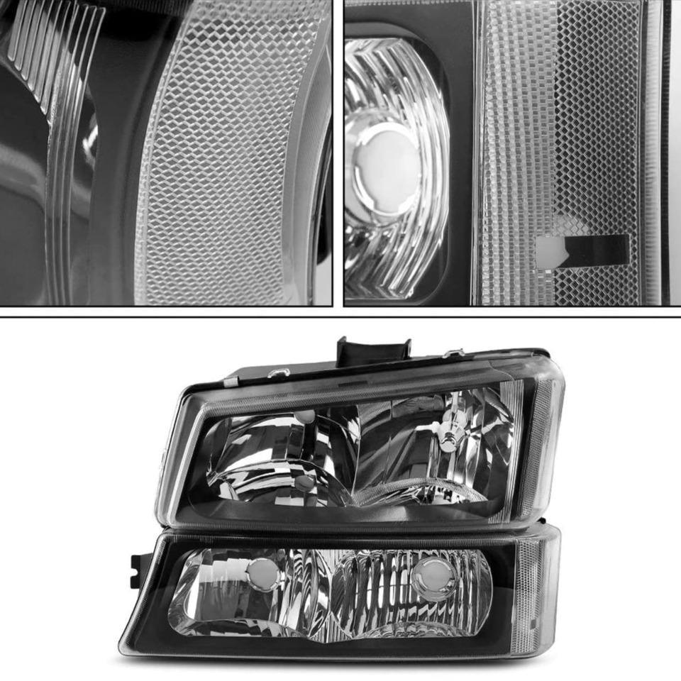 LED DRL Headlights + Smoke Tail Lights Set For 2003-2006 Chevy Silverado 1500 7 thumbnail image